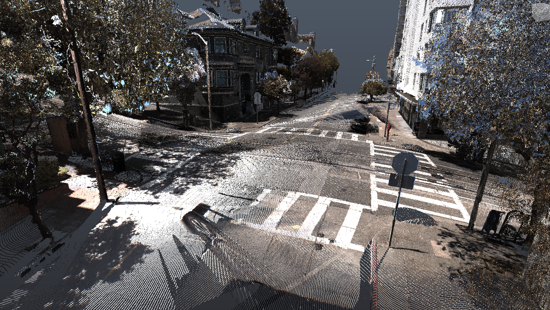 Laser scans of city intersection