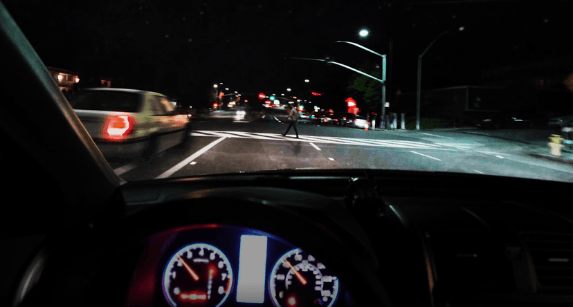Nighttime intersection